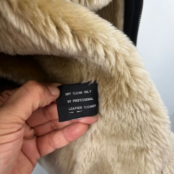 XOXO Jacket Womens/Mens Leather Brown Bomber Size Medium - Picture 10 of 13